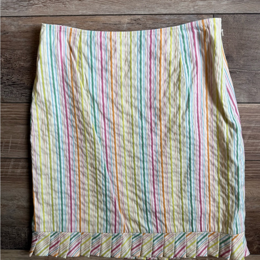 Harold's Pastel Striped Pencil Skirt - Pink, Yellow, Blue, Green